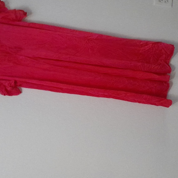 Vintage Vandemere Bright Pink Lace Trimmed One Button Gown - Picture 7 of 11